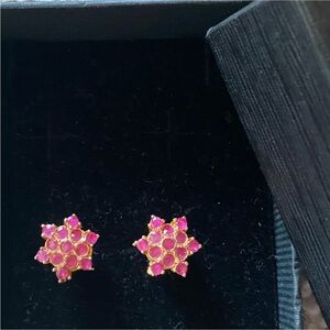 Elegant Pink Star Earrings